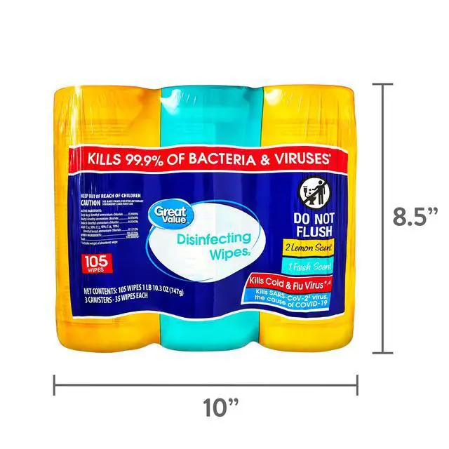 Alt view image 7 of 7 - Great Value Multipack Scent Disinfecting Wipes2, 105 Count