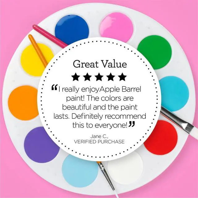Alt view image 5 of 7 - Apple Barrel Acrylic Craft Paint, Matte Finish, White, 16 fl oz.