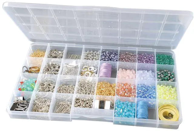 Alt view image 5 of 6 - The Beadery - 32 Comp Large Bead Keeper Box - Clear Plastic - 2176