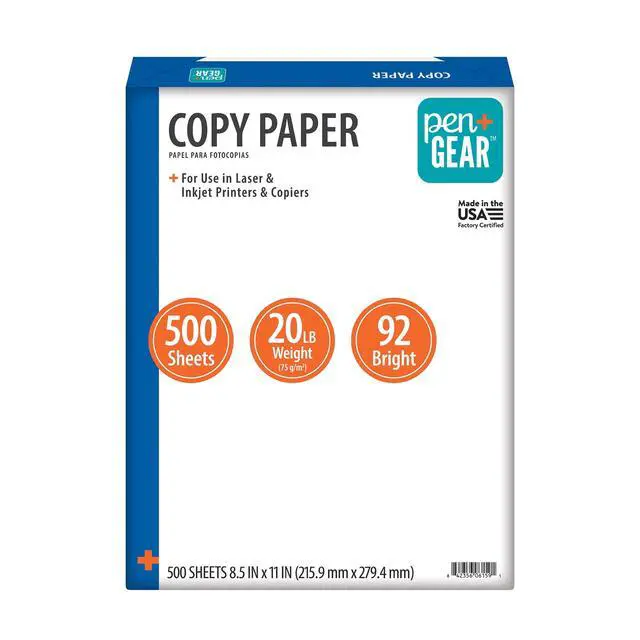 Alt view image 4 of 7 - Pen + Gear Copy Paper, 8.5" x 11", 92 Bright, White, 20 lb., 1 Ream (500 Sheets)