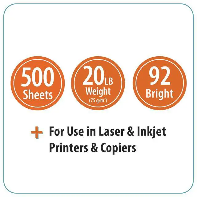 Alt view image 5 of 7 - Pen + Gear Copy Paper, 8.5" x 11", 92 Bright, White, 20 lb., 1 Ream (500 Sheets)