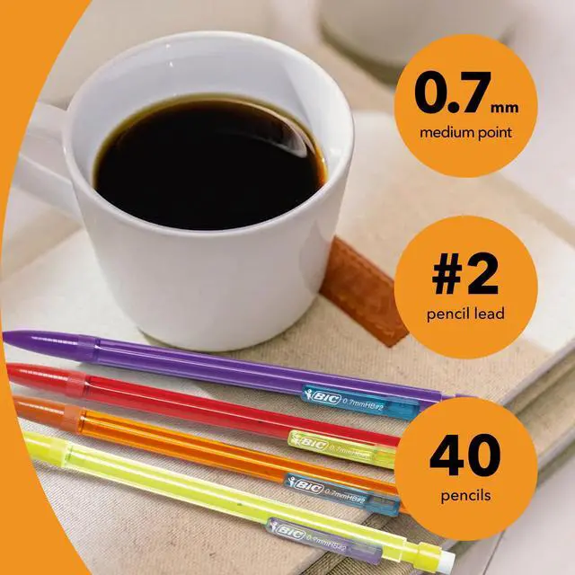 Alt view image 5 of 6 - BIC Xtra-Smooth Mechanical Pencils with Erasers, 40-Count