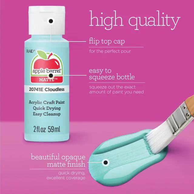 Alt view image 3 of 7 - Apple Barrel Seaside Marina 2 fl oz Acrylic Craft Paint, Matte Finish, Set of 12