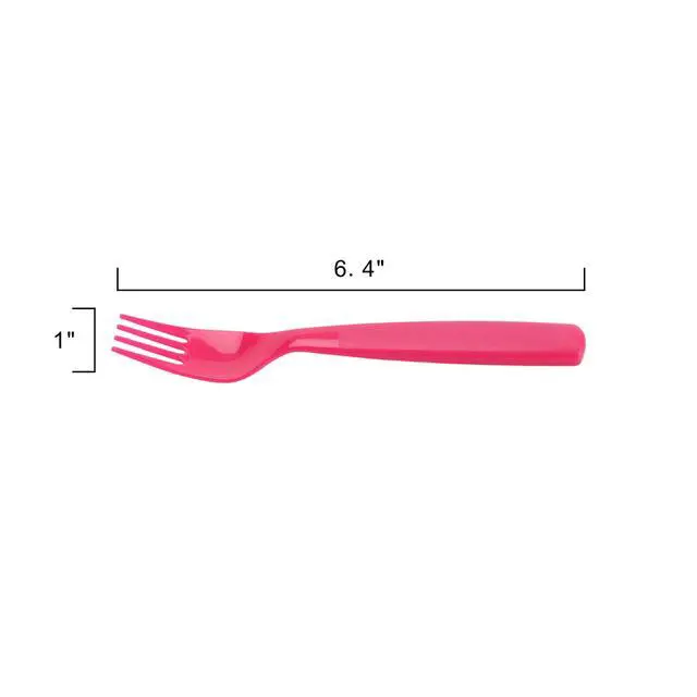 Alt view image 2 of 7 - Your Zone Kids Dinnerware Set, 24-Piece Plastic Plates, Bowls, Cups & Utensils, Pink Assorted