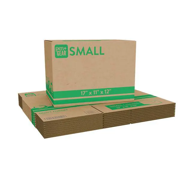 Alt view image 3 of 7 - (10 pack) Pen+Gear Small Moving Boxes, 17 in. L x 11 in. W x 12 in. H, Kraft