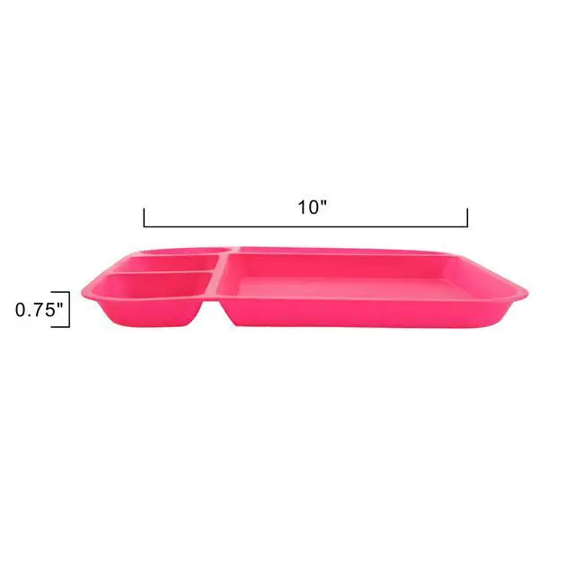 Alt view image 3 of 7 - Your Zone Kids Dinnerware Set, 24-Piece Plastic Plates, Bowls, Cups & Utensils, Pink Assorted