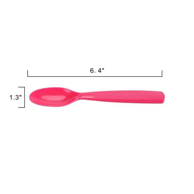 Alt view image 4 of 7 - Your Zone Kids Dinnerware Set, 24-Piece Plastic Plates, Bowls, Cups & Utensils, Pink Assorted