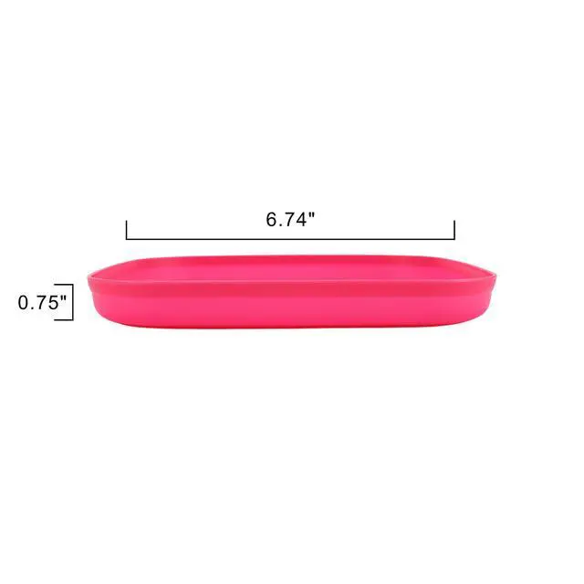 Alt view image 7 of 7 - Your Zone Kids Dinnerware Set, 24-Piece Plastic Plates, Bowls, Cups & Utensils, Pink Assorted