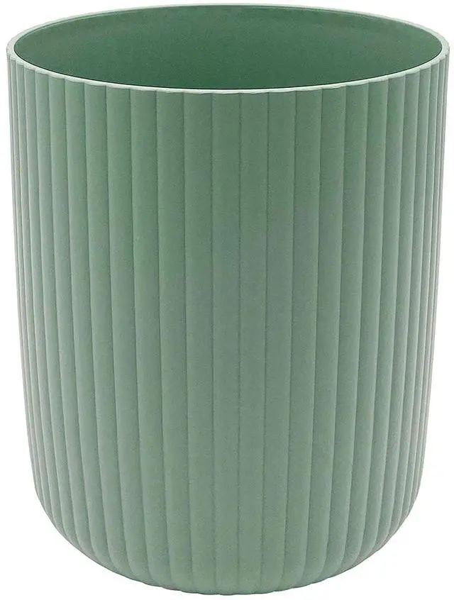 Main image of Mainstays 1.64 Gallon Ribbed Plastic Trash Can, Green