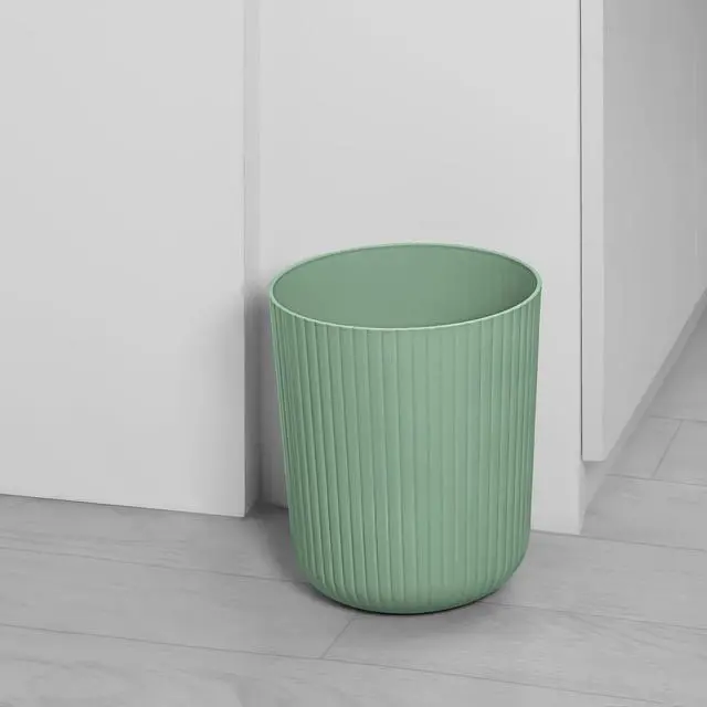Alt view image 4 of 5 - Mainstays 1.64 Gallon Ribbed Plastic Trash Can, Green