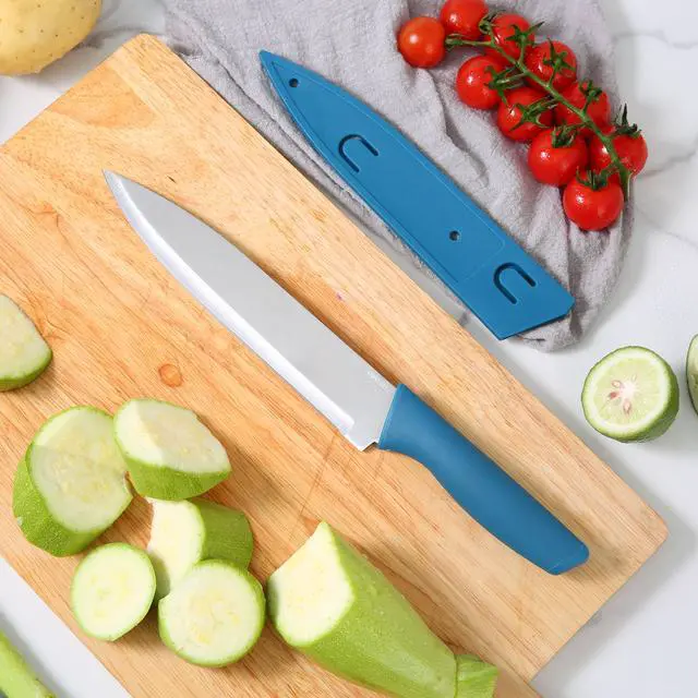 Alt view image 3 of 7 - Mainstays 3-Piece Stainless Steel Color Knife Set