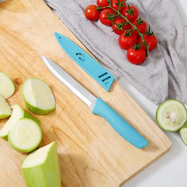 Alt view image 4 of 7 - Mainstays 3-Piece Stainless Steel Color Knife Set