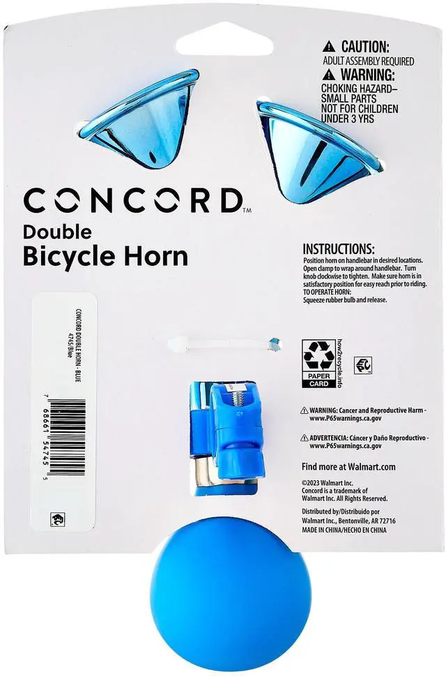 Alt view image 2 of 7 - Concord Double Bicycle Horn, Blue