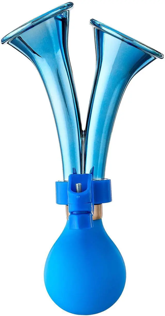 Alt view image 7 of 7 - Concord Double Bicycle Horn, Blue