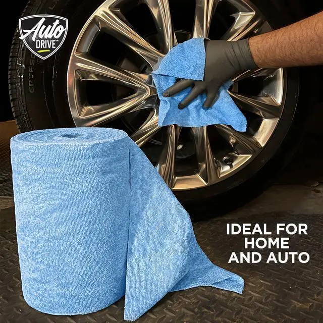 Alt view image 7 of 7 - Auto Drive Tear Away Car Wash Microfiber Towel Roll, Multipurpose 75-Pack