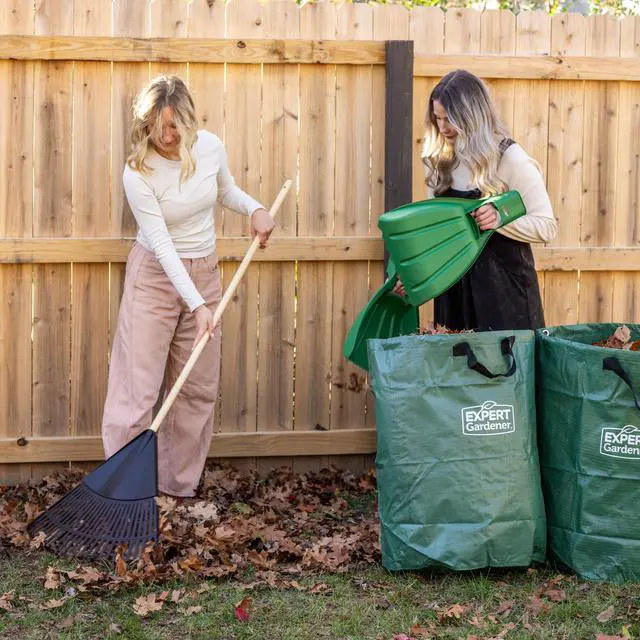 Alt view image 5 of 7 - Expert Gardener, 24-inch Wood and Poly Leaf Rake
