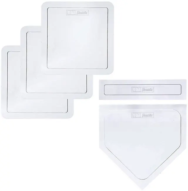 Main image of Franklin Sports MLB Throw Down Rubber Baseball Base Set, 5 Piece, White