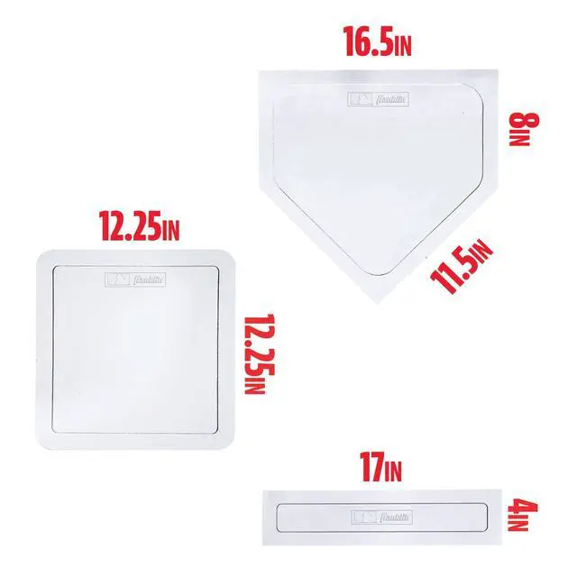 Alt view image 2 of 7 - Franklin Sports MLB Throw Down Rubber Baseball Base Set, 5 Piece, White