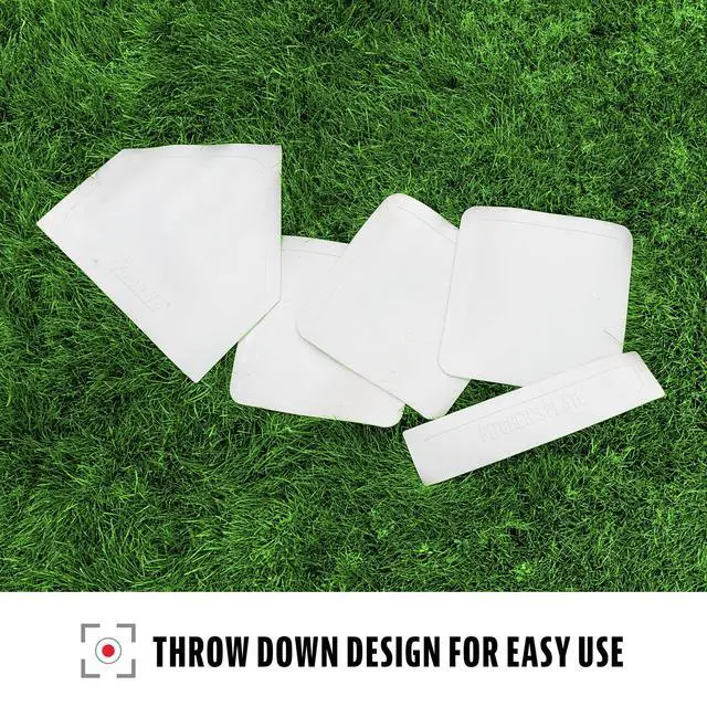 Alt view image 4 of 7 - Franklin Sports MLB Throw Down Rubber Baseball Base Set, 5 Piece, White