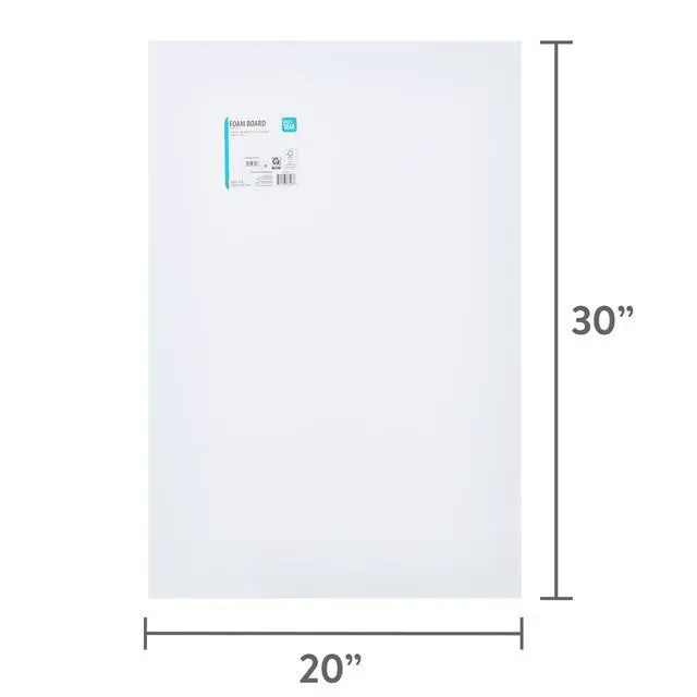 Alt view image 7 of 7 - (5 pack) Pen+Gear White Foam Board, 20" x 30"