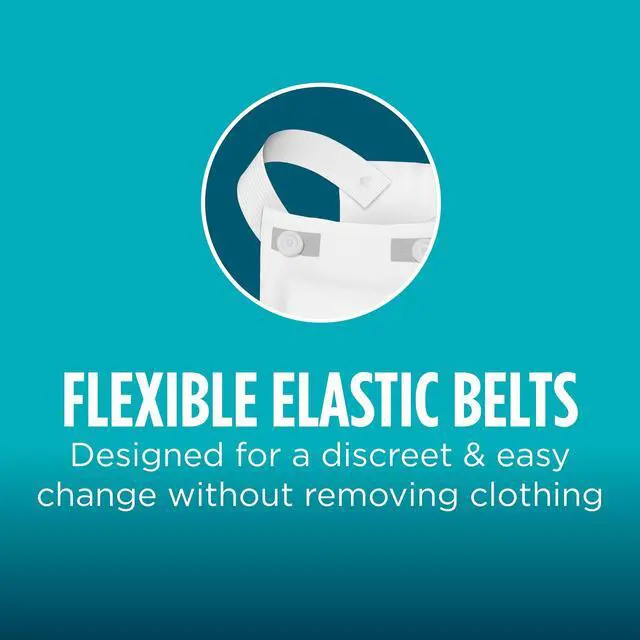 Alt view image 7 of 7 - Assurance Unisex Incontinence Belted Shields, Moderate Absorbency, One Size Fits Most, 30 Count