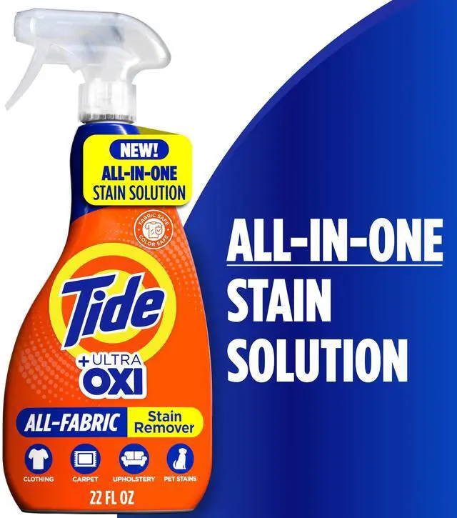 Main image of Tide +Ultra Oxi All-Fabric Laundry Stain Remover Spray, 22 fl oz