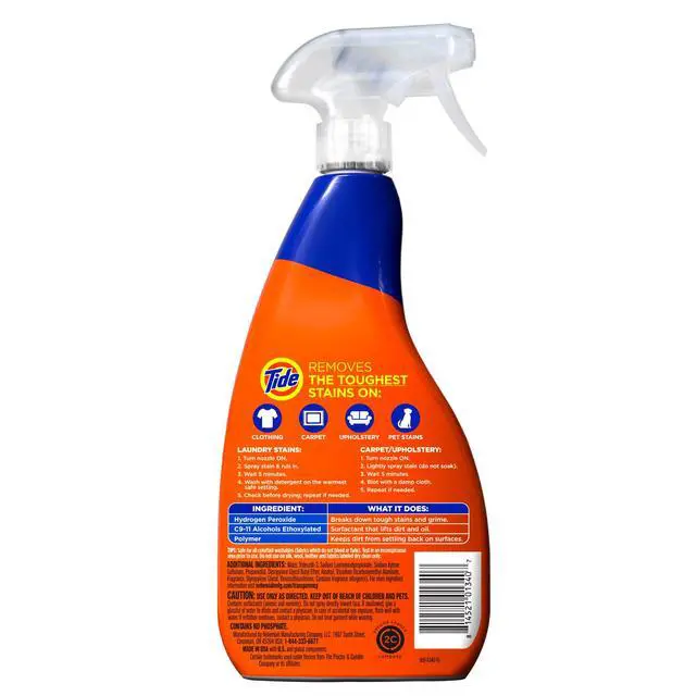 Alt view image 7 of 7 - Tide +Ultra Oxi All-Fabric Laundry Stain Remover Spray, 22 fl oz