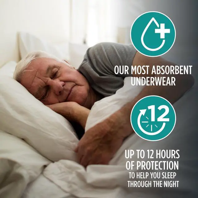 Alt view image 5 of 7 - Assurance Men's Overnight Incontinence Underwear, S/M, Ultimate Absorbency, 16 Count