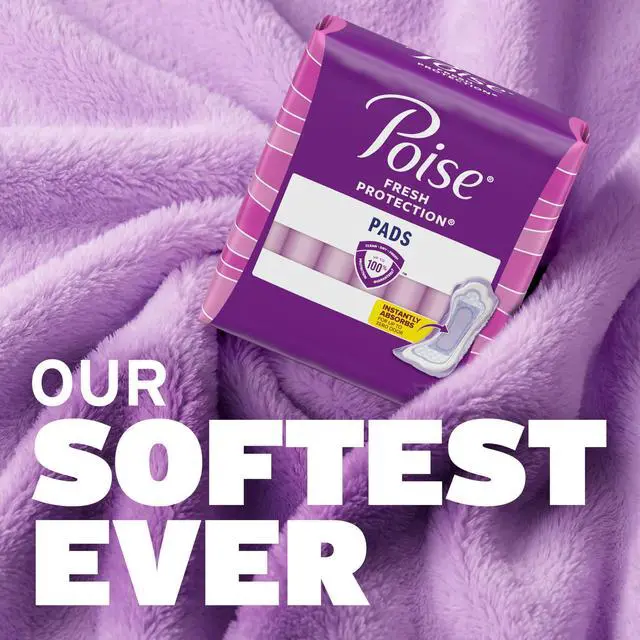 Alt view image 7 of 7 - Poise Incontinence Pads for Women, 4 Drop Moderate Absorbency, Regular Length, 20 Count