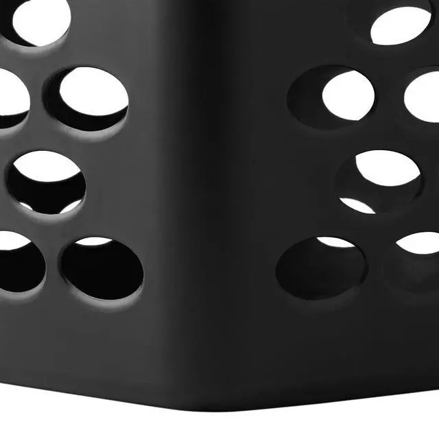 Alt view image 5 of 7 - Mainstays Flexible Square Laundry Hamper, Black Plastic