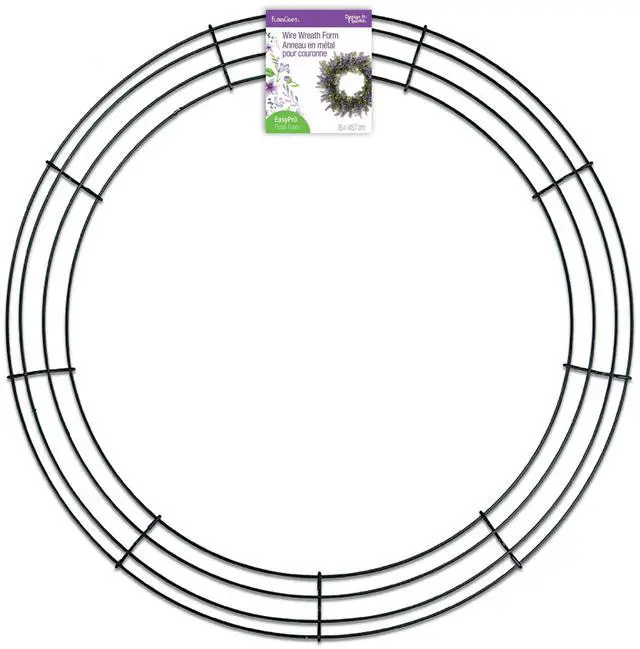 Main image of FloraCraft Wire Wreath Form 18 inch Green