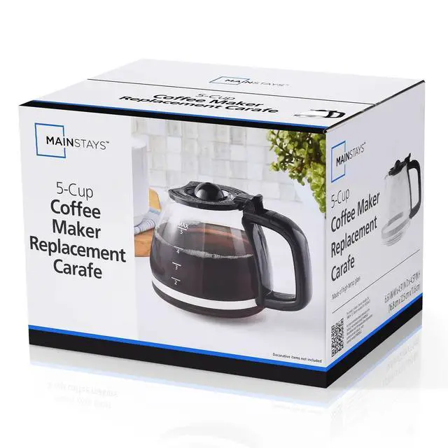 Alt view image 5 of 6 - Mainstays 5-Cup Replacement Carafe for Coffee Makers, Plastic & Glass