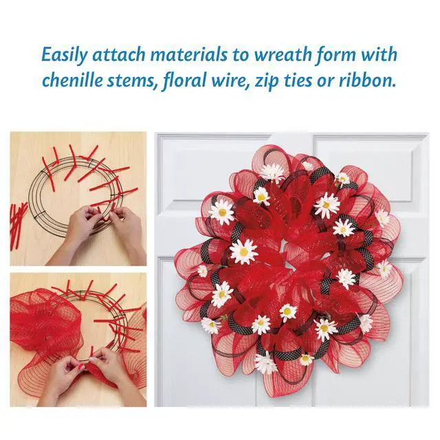 Alt view image 6 of 6 - FloraCraft Wire Wreath Form 18 inch Green