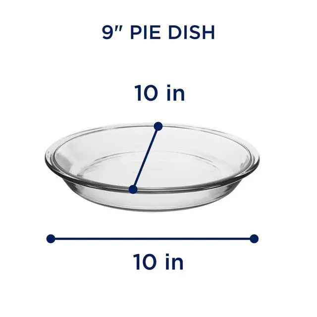 Alt view image 5 of 7 - (2 pack) Anchor Hocking 9" Glass Pie Pan