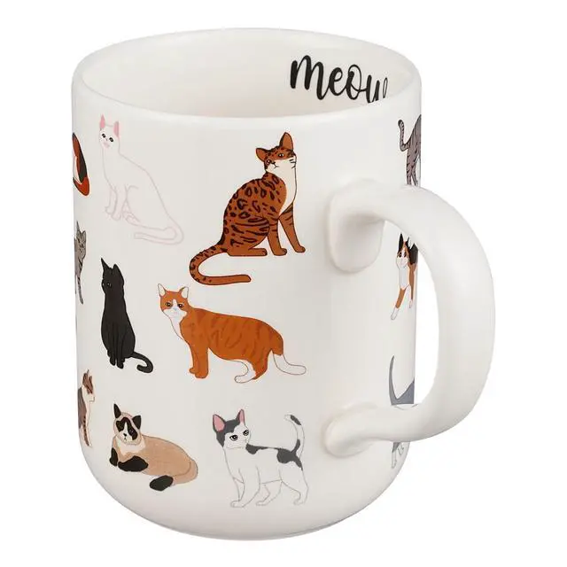 Alt view image 3 of 7 - Mainstays 16.06 oz White Stoneware Cat Mug