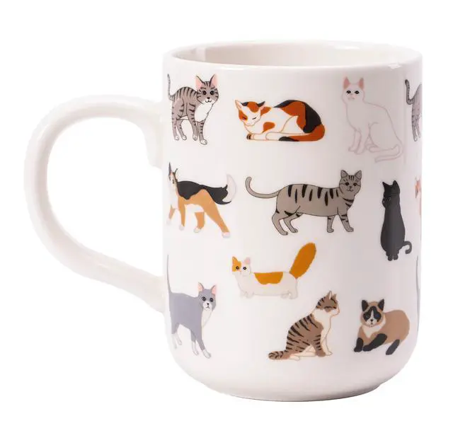 Alt view image 6 of 7 - Mainstays 16.06 oz White Stoneware Cat Mug