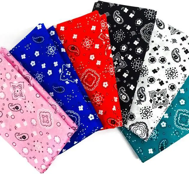 Alt view image 4 of 7 - Waverly Inspirations 45" (3 Yards Cut) 100% Cotton Printed Bandana Craft Fabric, Red