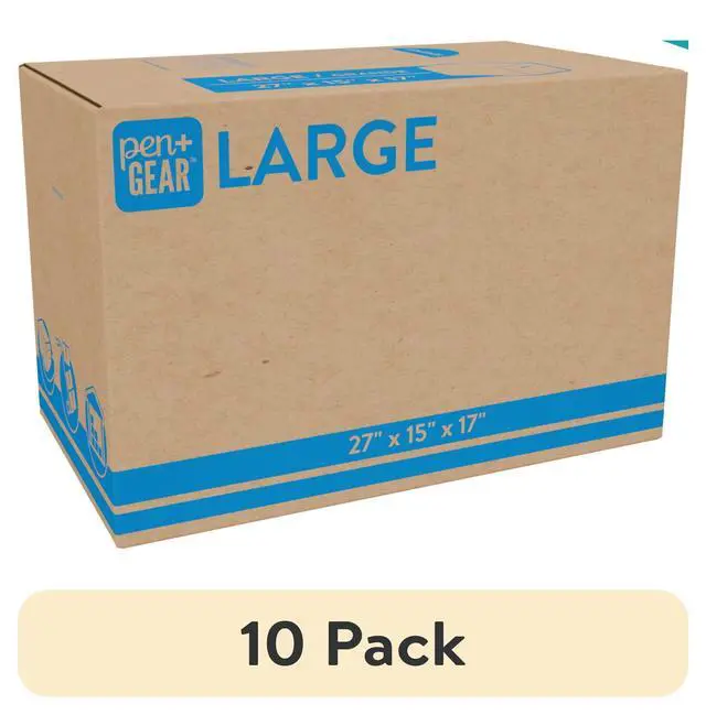 Alt view image 2 of 7 - (10 pack) Pen+Gear Large Moving Boxes, 27L x 15W x 17H, Kraft