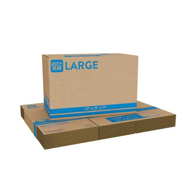 Alt view image 3 of 7 - (10 pack) Pen+Gear Large Moving Boxes, 27L x 15W x 17H, Kraft