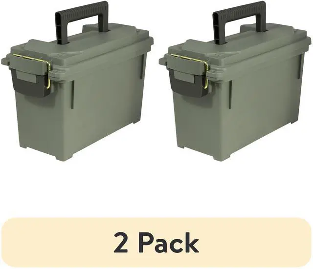 Main image of (2 pack) Strategy Field Ammo Box 11.6" x 5.2" x 7.2" Plastic OD Green