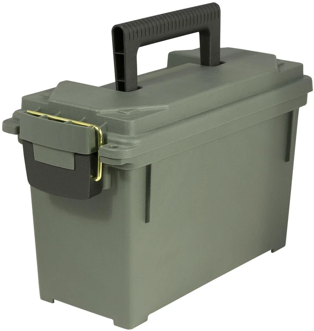 Alt view image 2 of 7 - (2 pack) Strategy Field Ammo Box 11.6" x 5.2" x 7.2" Plastic OD Green