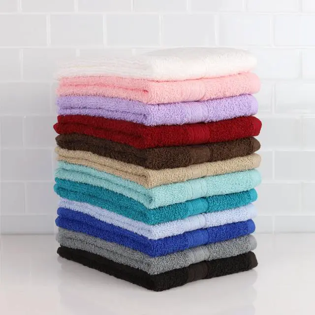 Alt view image 7 of 7 - (4 pack) Mainstays Basic Hand Towel, Soft 100% Cotton and highly absorbent Hand Towel, Grey