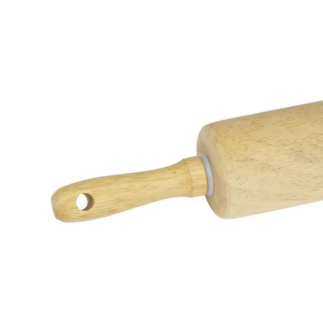 Alt view image 4 of 7 - Wood Rolling Pin 10" x 2", Water-Resistant, Wood Barrel Dough Rolling Pin, GoodCook, 1 Piece