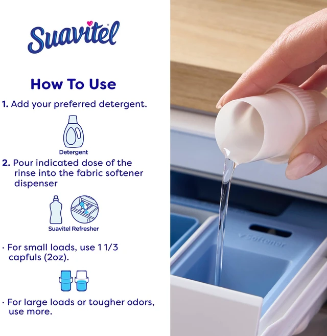 Alt view image 6 of 6 - Suavitel Refresher Fabric Rinse, 4X Odor Action, Ocean Fresh Scent, 25.5 fl oz