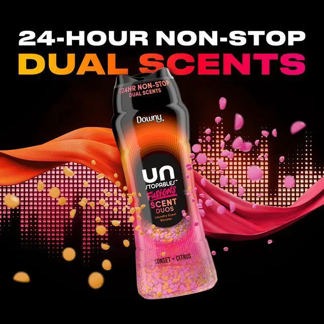 Alt view image 6 of 7 - Downy Unstopables Fusions Odor Defense In-Wash Laundry Scent Booster Beads, Sunset & Citrus Scent, 4.8 oz