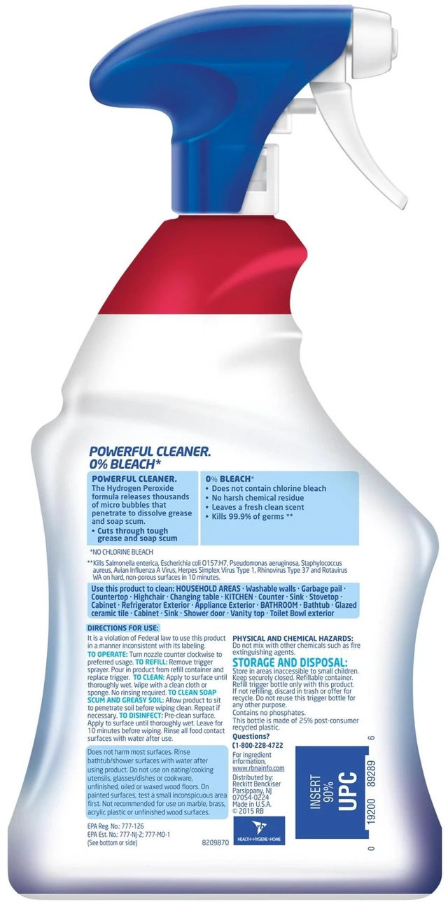 Alt view image 3 of 6 - Lysol Bleach Free Hydrogen Peroxide Multi-Purpose Cleaner, Citrus 32 fl oz