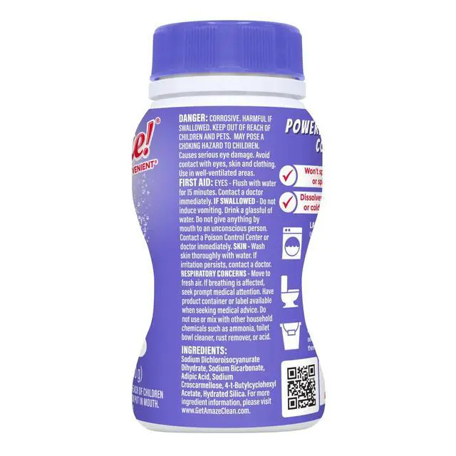 Alt view image 2 of 6 - Amaze!® Ultra-Concentrated Bleach Tablets Powerful Stain-Fighting & Whitening Laundry & Home Cleaning, 32 count, Lavender