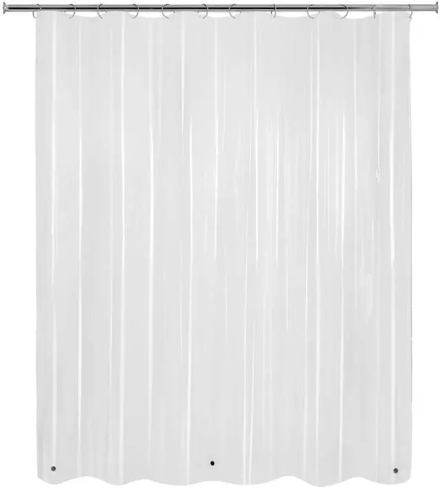 Alt view image 7 of 7 - Mainstays Light Weight PEVA Shower Liner, 70 in x 71 in, Clear