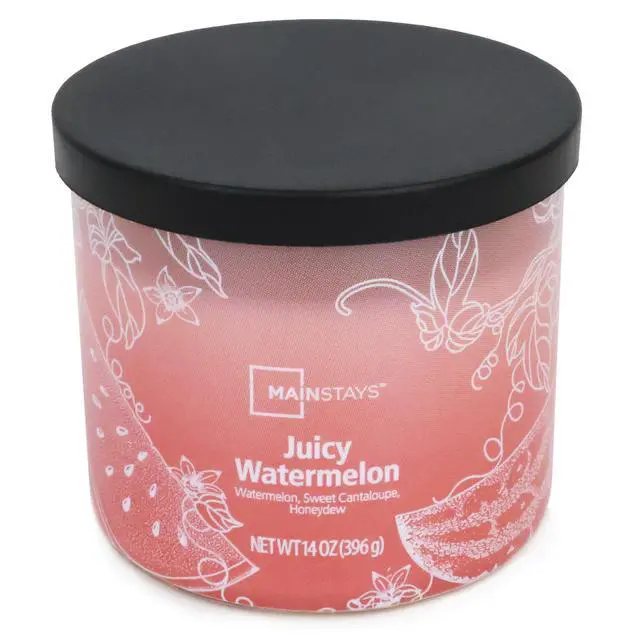 Alt view image 4 of 6 - Mainstays 3-Wick Ombre Wrap Juicy Watermelon Candle, 14 oz