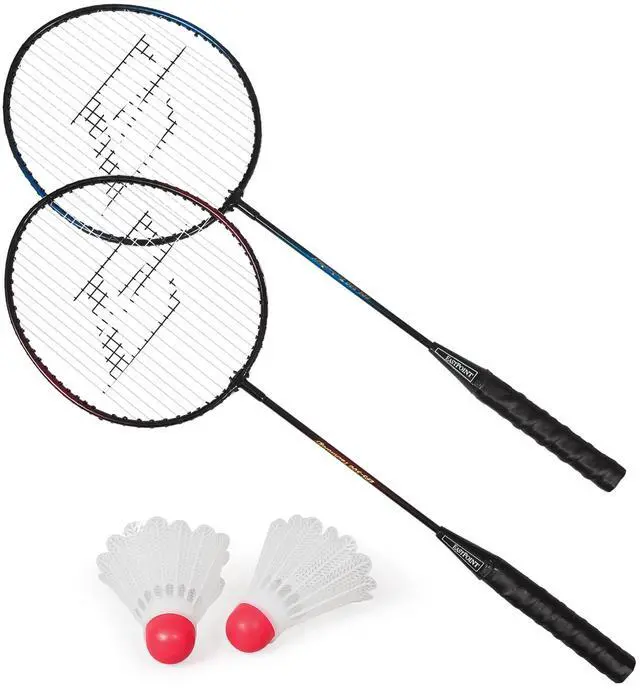 Main image of EastPoint Sports 2 Player Badminton Racket Set; 2 Rackets with Steel Shafts, 2 Shuttlecock Birdies